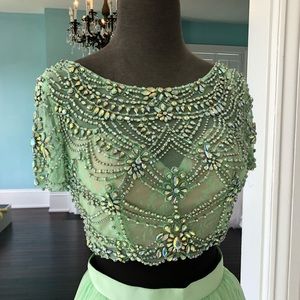 Sherri Hill two piece prom dress pageant gown